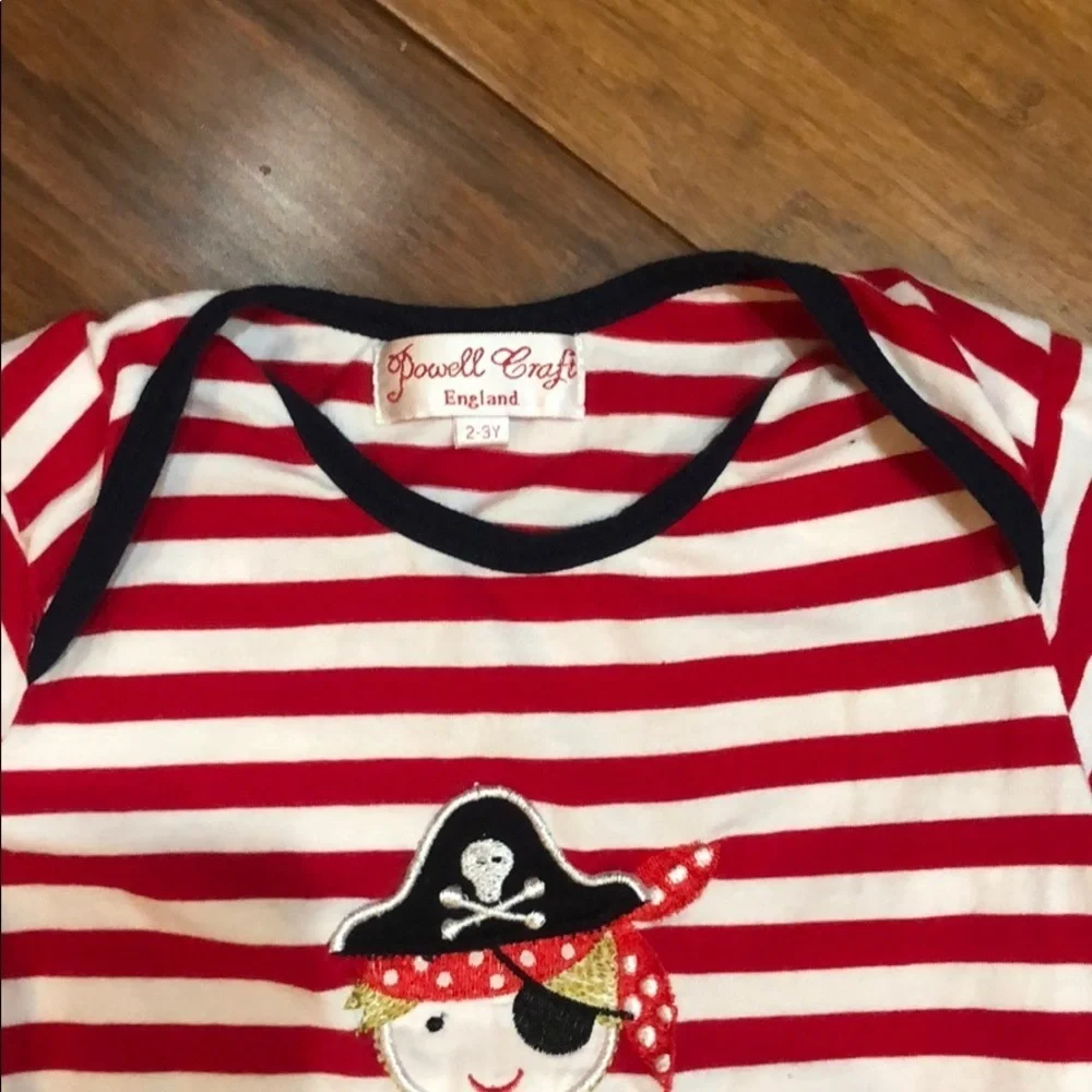EUC Pirate embroidered long sleeved shirt